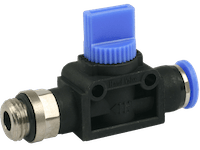 Afsluiter met draad en push-in fitting