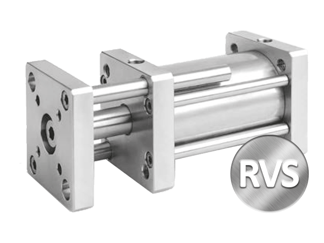 Ø20-Ø100 XDMA ISO 21287 RVS met flens dubbelwerkend anti-rotatie + magneet