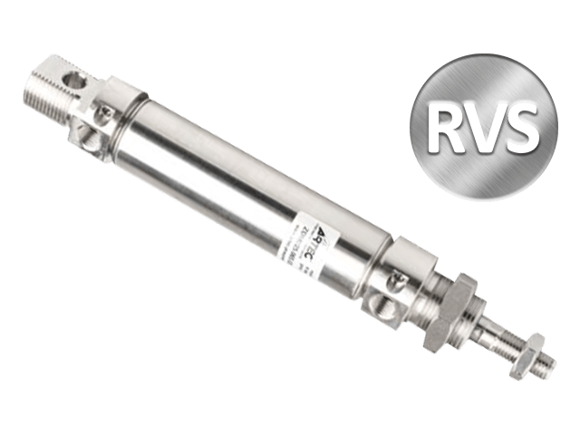 Ø20-Ø25 ZDMW RVS ISO 6432 dubbelwerkend + magneet en eindslagdemping