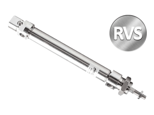 Ø16-Ø25 ZDMA  ISO 6432 RVS dubbelwerkend + magneet en anti-rotatie