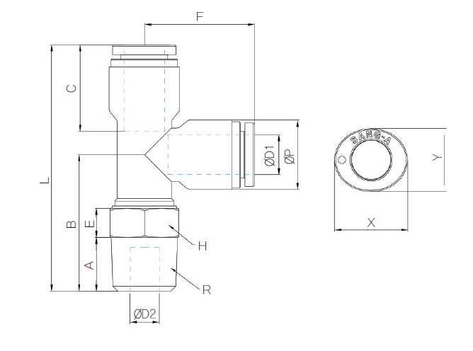 Cleanroom RVS L-inschroef BSPT