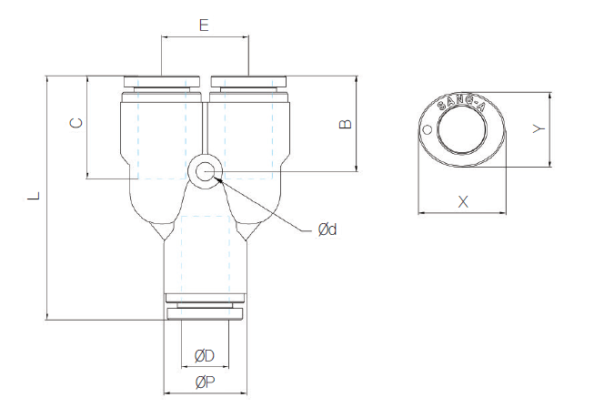 Cleanroom Y-verbinding