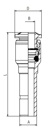 afmetingen push-in fittingen INCH verloop steel