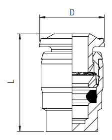 afmetingen push-in fittingen INCH afblindkapje
